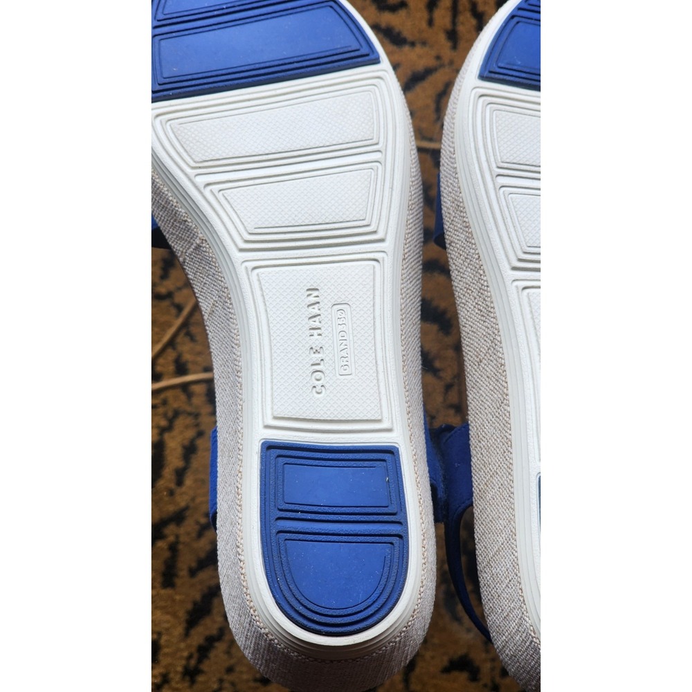 $190 Cole Haan Women's ØG Blue Suede Peyton Flatform Sandals Sz 9.5 W32542 - Picture 6 of 9